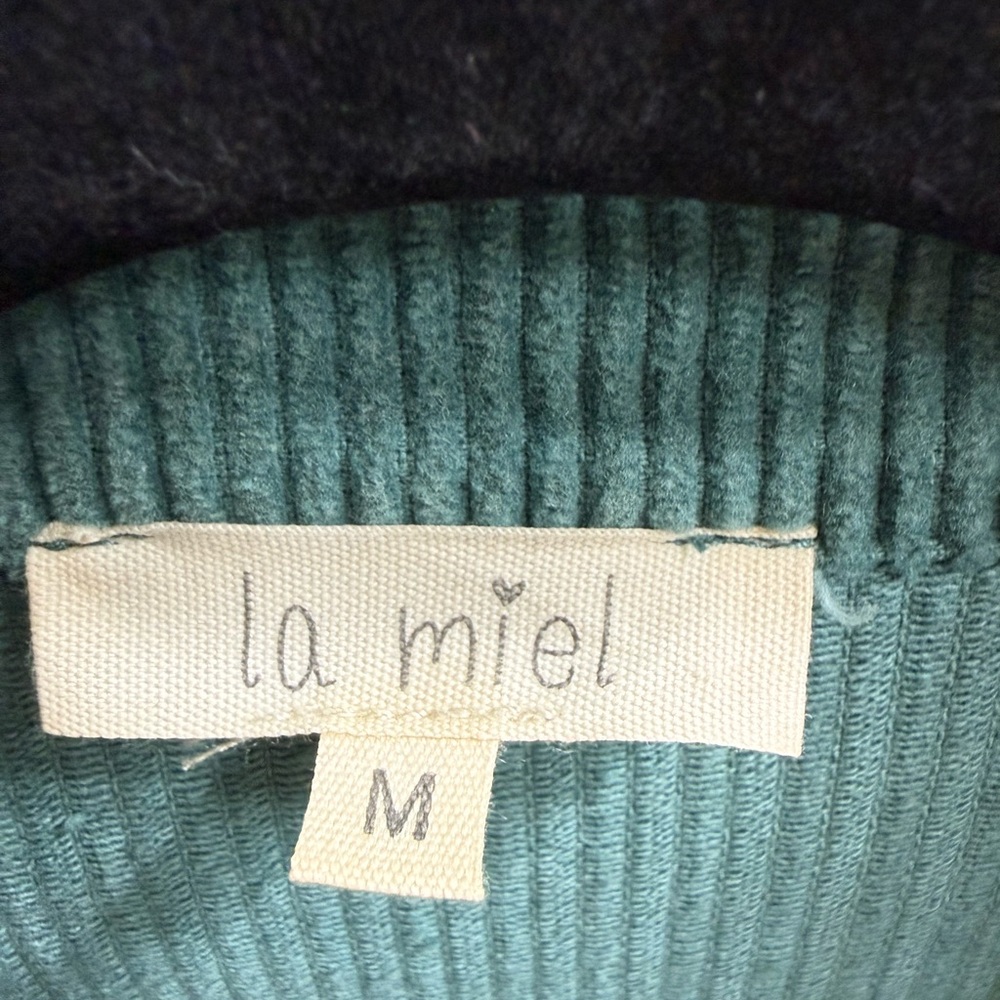 LA MIEL Teal Mint Corduroy Jean Jacket - Picture 2 of 8